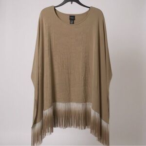Chico’s Fringed Poncho Size L/XL